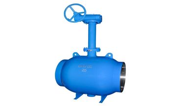 Η σταθερή Trunnion σκουληκιών θαμμένη ρόδα βαλβίδα σφαιρών ένωσε στενά πλήρως τη βαλβίδα σφαιρών