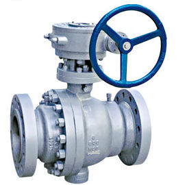 Πλήρης λιμένων τοποθετημένη Trunnion σφαιρών αντιστατική συσκευή ISO 5211 χάλυβα βαλβίδων σφυρηλατημένη άμεσο να τοποθετήσει μαξιλάρι