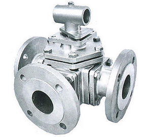 Trunnion λιμένων λιμένων Τ Λ υψηλή ακρίβεια βαλβίδων σφαιρών με να τοποθετήσει του ISO το μαξιλάρι 3 τρόπος