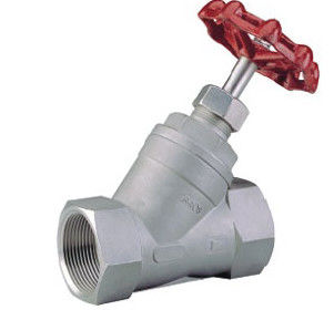 Βιδωμένη βαλβίδα PN16 σφαιρών χυτοχάλυβα τελών Υ τύπος/λειτουργία μοχλών πίεσης PN40